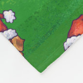 Niedlich St. Bernard in Hat Pattern auf Green Fleecedecke (Ecke)