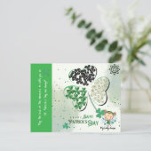 Niedlich St. Patrick Little Girl Postkarte (Stehend Vorderseite)