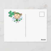Niedlich St. Patrick Little Girl Postkarte (Rückseite)