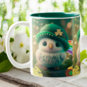 Niedlich St Patricks Day Baby Owl Personalisiert Zweifarbige Tasse