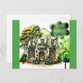 Niedlich St Patricks Day Gnome Irish Pub Bar Postkarte (Vorne/Hinten)