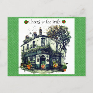 Niedlich St Patricks Day Gnome Irish Pub Cheers Postkarte