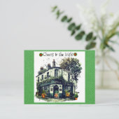 Niedlich St Patricks Day Gnome Irish Pub Cheers Postkarte (Stehend Vorderseite)