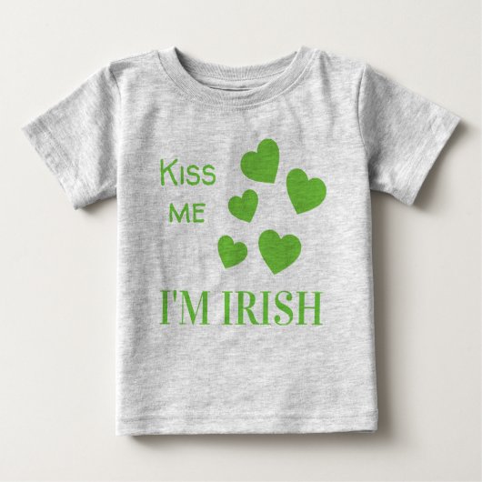 Niedlich St. Patricks Day Kiss Me I'm Irish Baby T-shirt (Vorderseite)