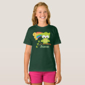 Niedlich St. Patricks Day Owl Irish Birthday Girl T-Shirt (Vorne ganz)