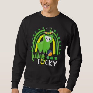 Niedlich St Patricks Day Rainbow Llama Lucky O Lla Sweatshirt