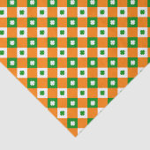 Niedlich St Patrick's Lucky Clover Green Orange Ka Seidenpapier (Detail)