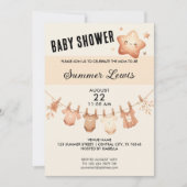 Niedlich Star Baby Dusche - Bekleidungslinie Einla Einladung (Vorderseite)