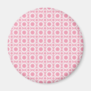 Niedlich Star Blume Muster Rosa und Weiß Magnet