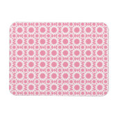 Niedlich Star Blume Muster Rosa und Weiß Magnet (Horizontal)