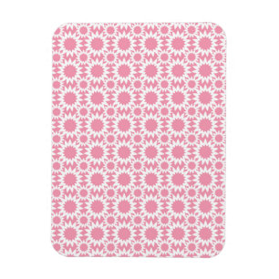 Niedlich Star Blume Muster Rosa und Weiß Magnet