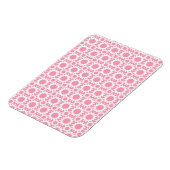 Niedlich Star Blume Muster Rosa und Weiß Magnet (Linke Seite)