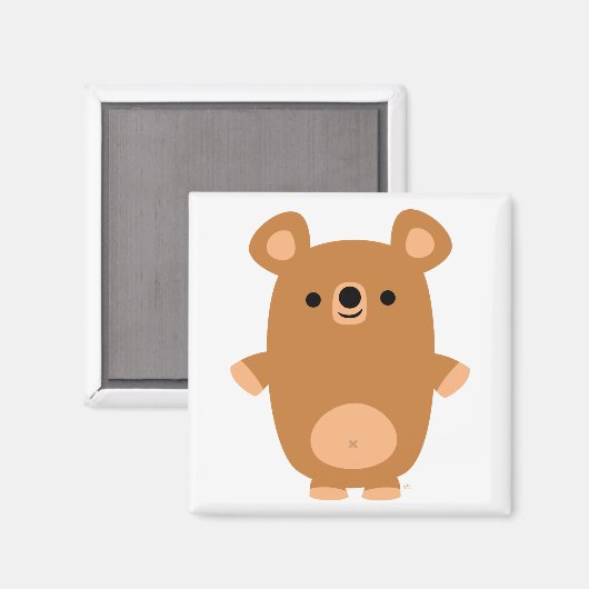 Niedlich Starker Cartoon Bärenmagnet Magnet (Vorderseite/Rückseite)