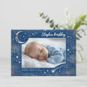 Niedlich Stars Moon Celestial Neugeborener Foto Ge Ankündigung (Stehend Vorderseite)