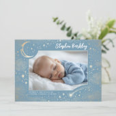 Niedlich Stars Moon Celestial Neugeborener Foto Ge Ankündigung (Stehend Vorderseite)