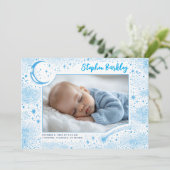 Niedlich Stars Moon Celestial Neugeborener Foto Ge Ankündigung (Stehend Vorderseite)