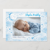 Niedlich Stars Moon Celestial Neugeborener Foto Ge Ankündigung (Vorne/Hinten)