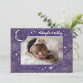 Niedlich Stars Moon Celestial Neugeborenes Foto Ge Ankündigung (Stehend Vorderseite)