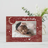 Niedlich Stars Moon Celestial Neugeborenes Foto Ge Ankündigung (Stehend Vorderseite)