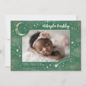 Niedlich Stars Moon Celestial Neugeborenes Foto Ge Ankündigung (Vorderseite)