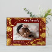 Niedlich Stars Moon Celestial Neugeborenes Foto Ge Folieneinladung (Stehend vorne)