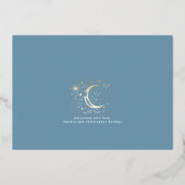 Niedlich Stars Moon Celestial Neugeborenes Foto Ge Folieneinladung (Rückseite)