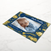 Niedlich Stars Moon Celestial Neugeborenes Foto Ge Folieneinladung (Gedreht)