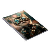 Niedlich Steampunk Adorable Cat Kitten G1 Notizblock (Rechte Seite)