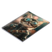 Niedlich Steampunk Adorable Cat Kitten G1 Notizblock (Linke Seite)