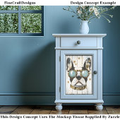 Niedlich Steampunk Boston Terrier Dog K6 Decoupage Seidenpapier