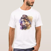 Niedlich Steampunk Bulldog T-Shirt (Vorderseite)