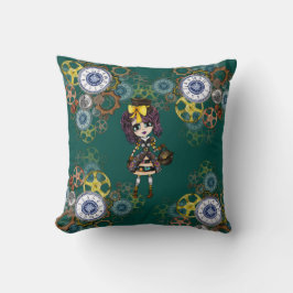 Niedlich Steampunk Girl Pinky Kawaii Chibi von Lea Kissen