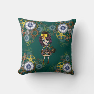 Niedlich Steampunk Girl Pinky Kawaii Chibi von Lea Kissen