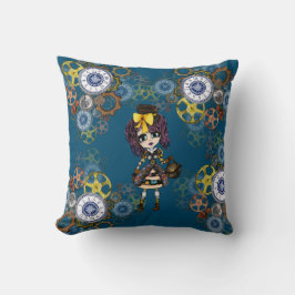 Niedlich Steampunk Girl Pinky Kawaii Chibi von Lea Kissen