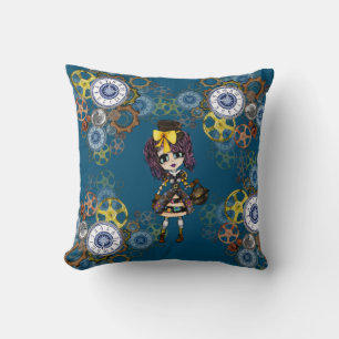 Niedlich Steampunk Girl Pinky Kawaii Chibi von Lea Kissen