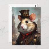 Niedlich Steampunk Hamster Postkarte (Vorne/Hinten)