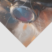 Niedlich Steampunk Kitten mit Brillen Decoupage Seidenpapier (Detail)