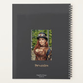 Niedlich Steampunk Warrior Heart Quote Gray Journa Planer (Rückseite)