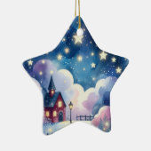 Niedlich sternförmige Weihnachtsbaumschmuck Keramik Ornament (Rechts)