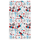 Niedlich Stethoscope Nurse | Doctor EKG Pattern Kleine Geschenktüte (Rückseite)