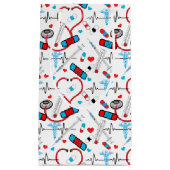 Niedlich Stethoscope Nurse | Doctor EKG Pattern Kleine Geschenktüte (Vorderseite)