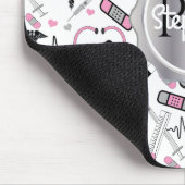 Niedlich Stethoscope Nurse | Doctor EKG Pattern Na Mousepad (Ecke)