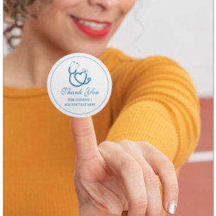 Niedlich Stethoscope Nurse Favor Tag Runder Aufkleber