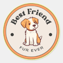 NIEDLICH! Stickers - Bester Freund Fur je - Welpe