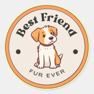 NIEDLICH! Stickers - Bester Freund Fur je - Welpe