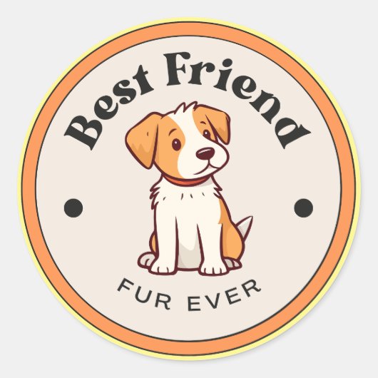 NIEDLICH! Stickers - Bester Freund Fur je - Welpe (Vorderseite)