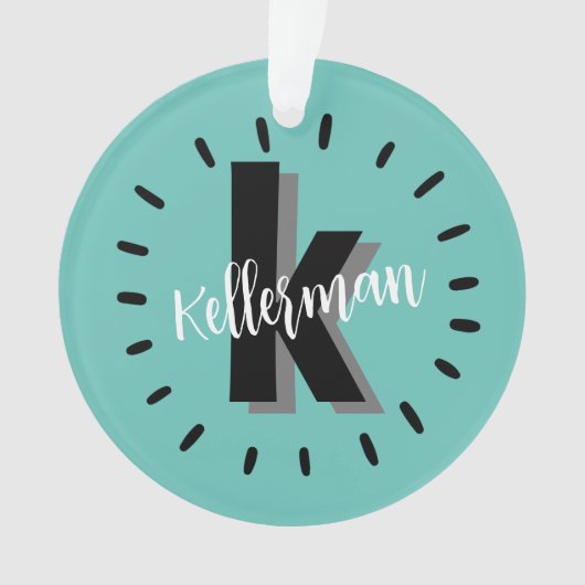 Niedlich Stilftige Monogramm-Initial Ornament (Vorderseite)