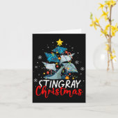 Niedlich Stingray Christmas Tree Pajama Matching C Karte (Gelbe Blume)