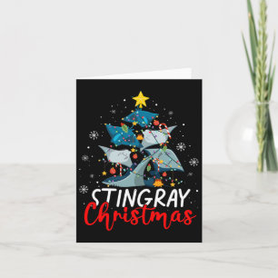 Niedlich Stingray Christmas Tree Pajama Matching C Karte