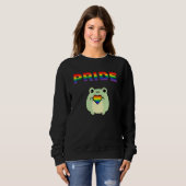 Niedlich Stolz Frog Lgbt Sweatshirt (Vorne ganz)